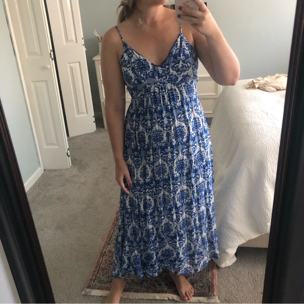 Blue and White Midi/Maxi